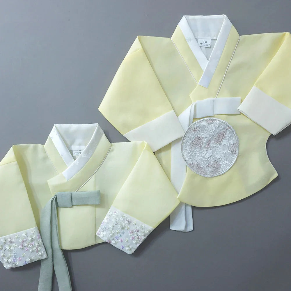 Yujin Yellow Red Girl Hanbok (100D-15YR) - Native Korean
