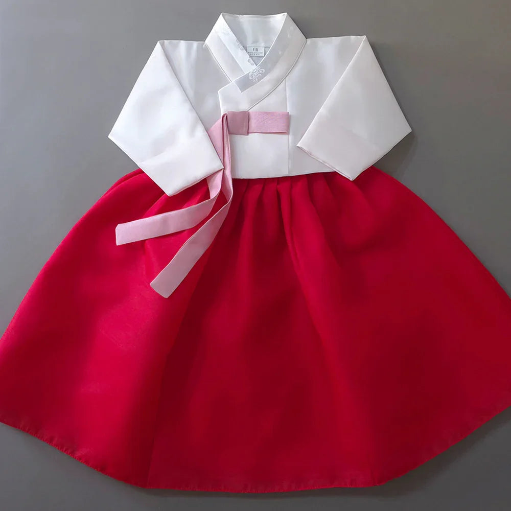 Yumin Red Skirt Girl Hanbok (100D-15YR) - Native Korean