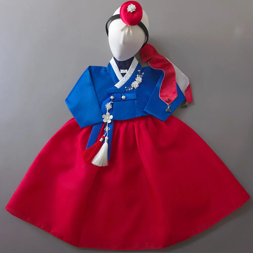 Yumin Red Skirt Girl Hanbok (100D-15YR) - Native Korean