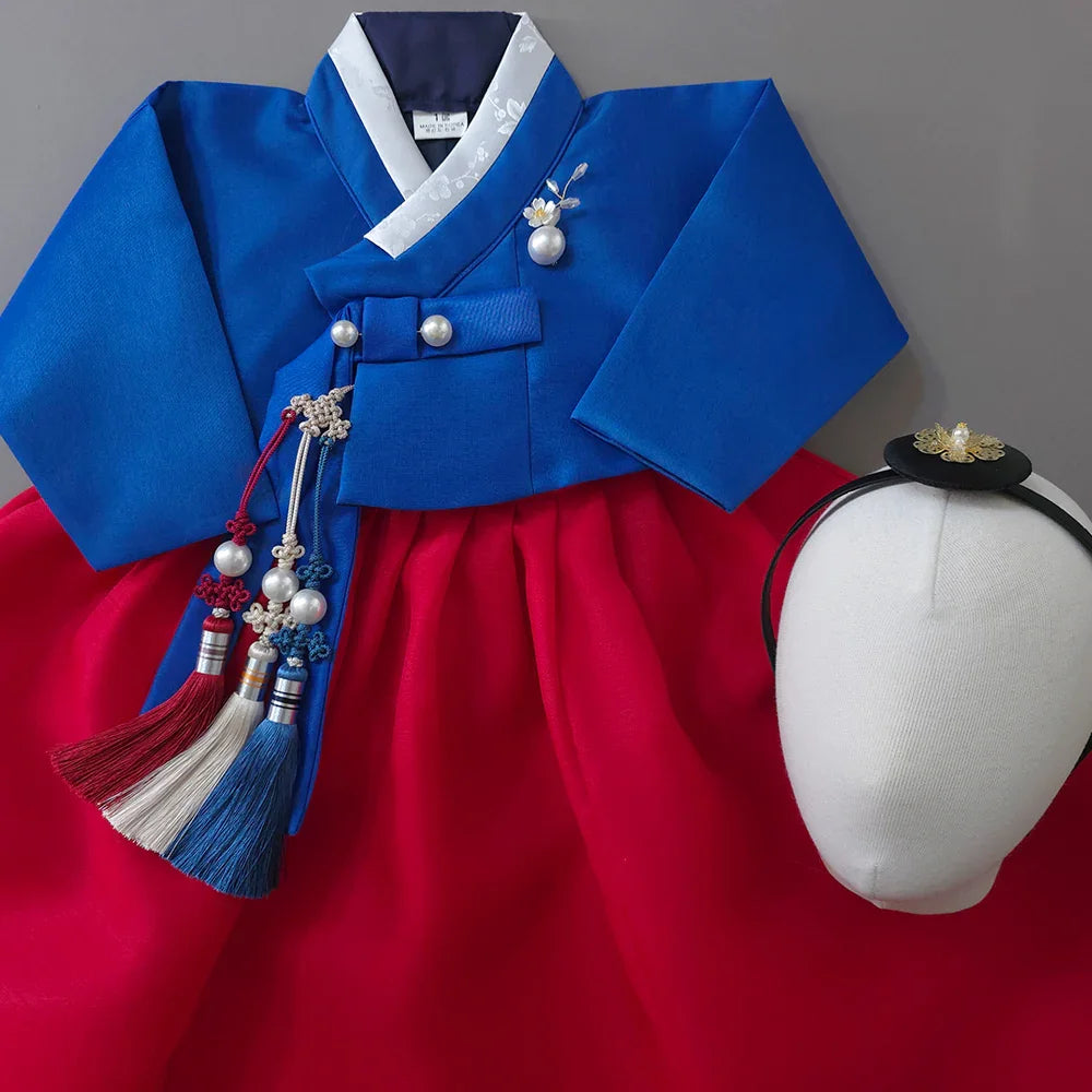 Yumin Red Skirt Girl Hanbok (100D-15YR) - Native Korean