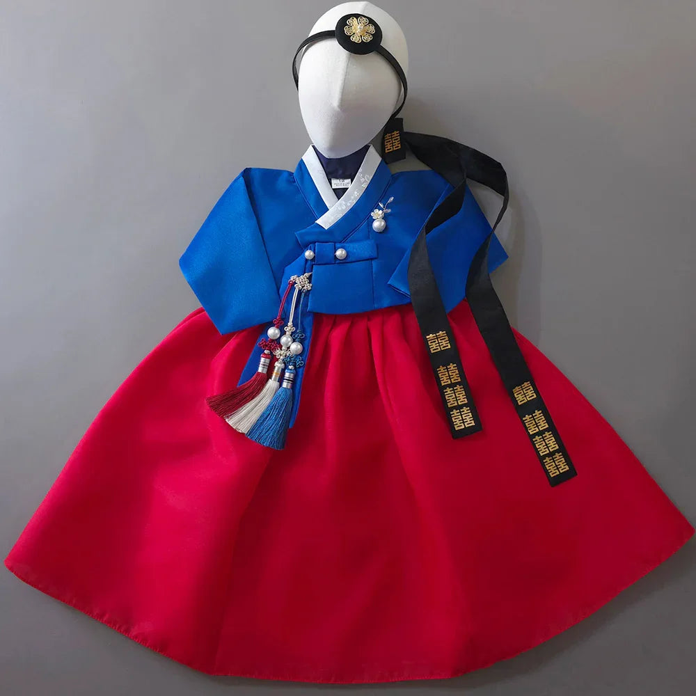 Yumin Red Skirt Girl Hanbok (100D-15YR) - Native Korean