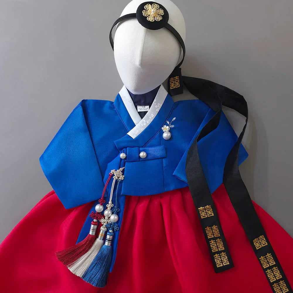 Yumin Red Skirt Girl Hanbok (100D-15YR) - Native Korean