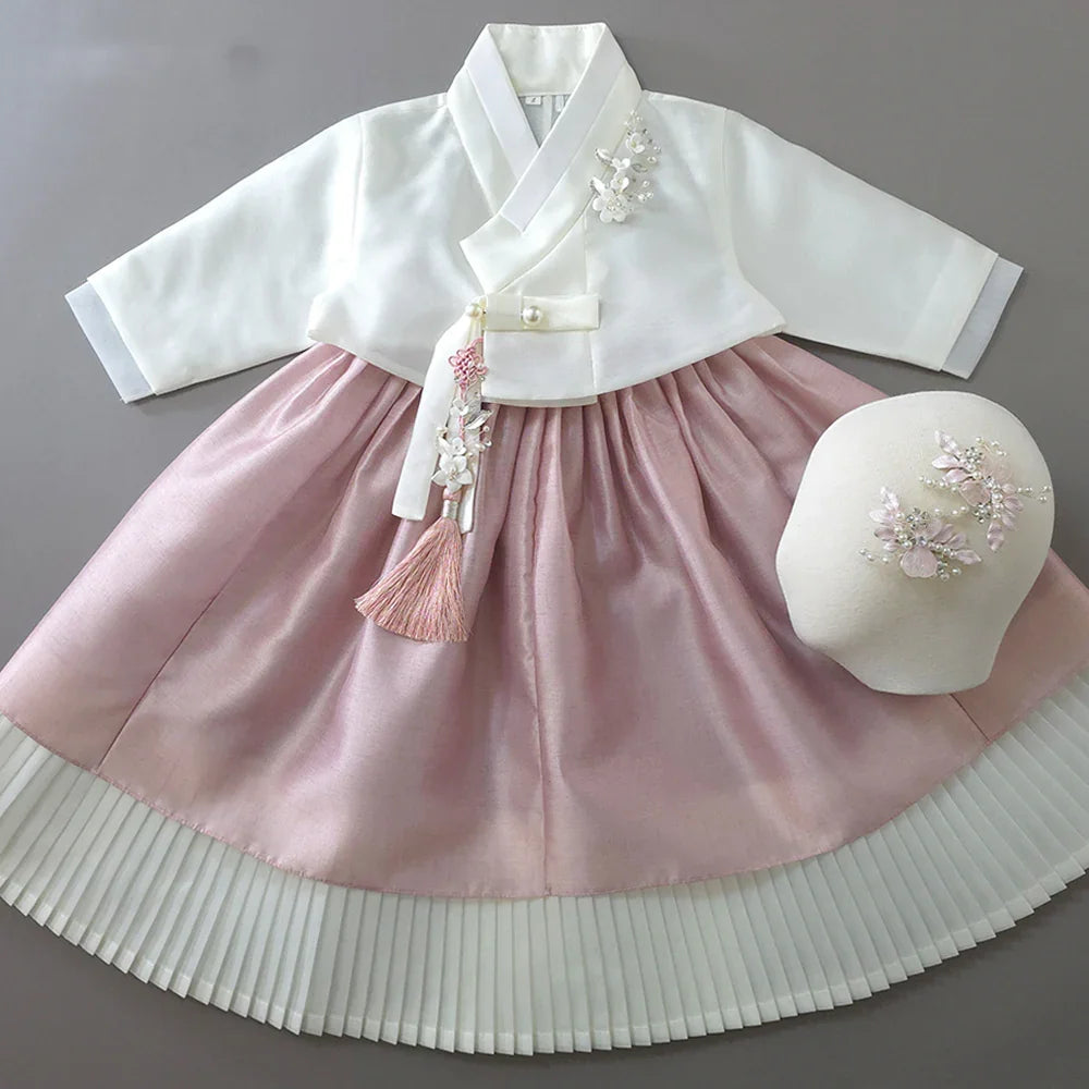 Lynn Pink Girl Hanbok (100D-10YR) - Native Korean