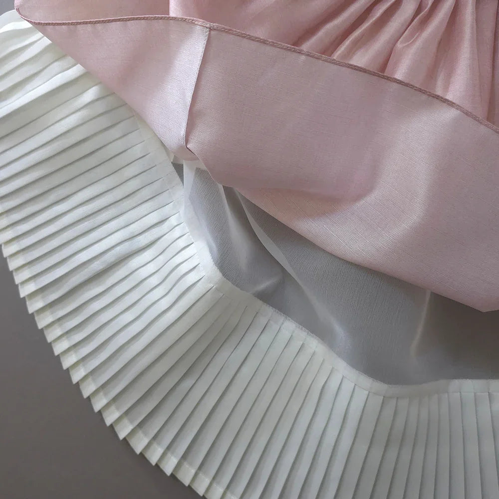 Sungbin Pleated Pink Girl Hanbok (100D-10YR) - Native Korean