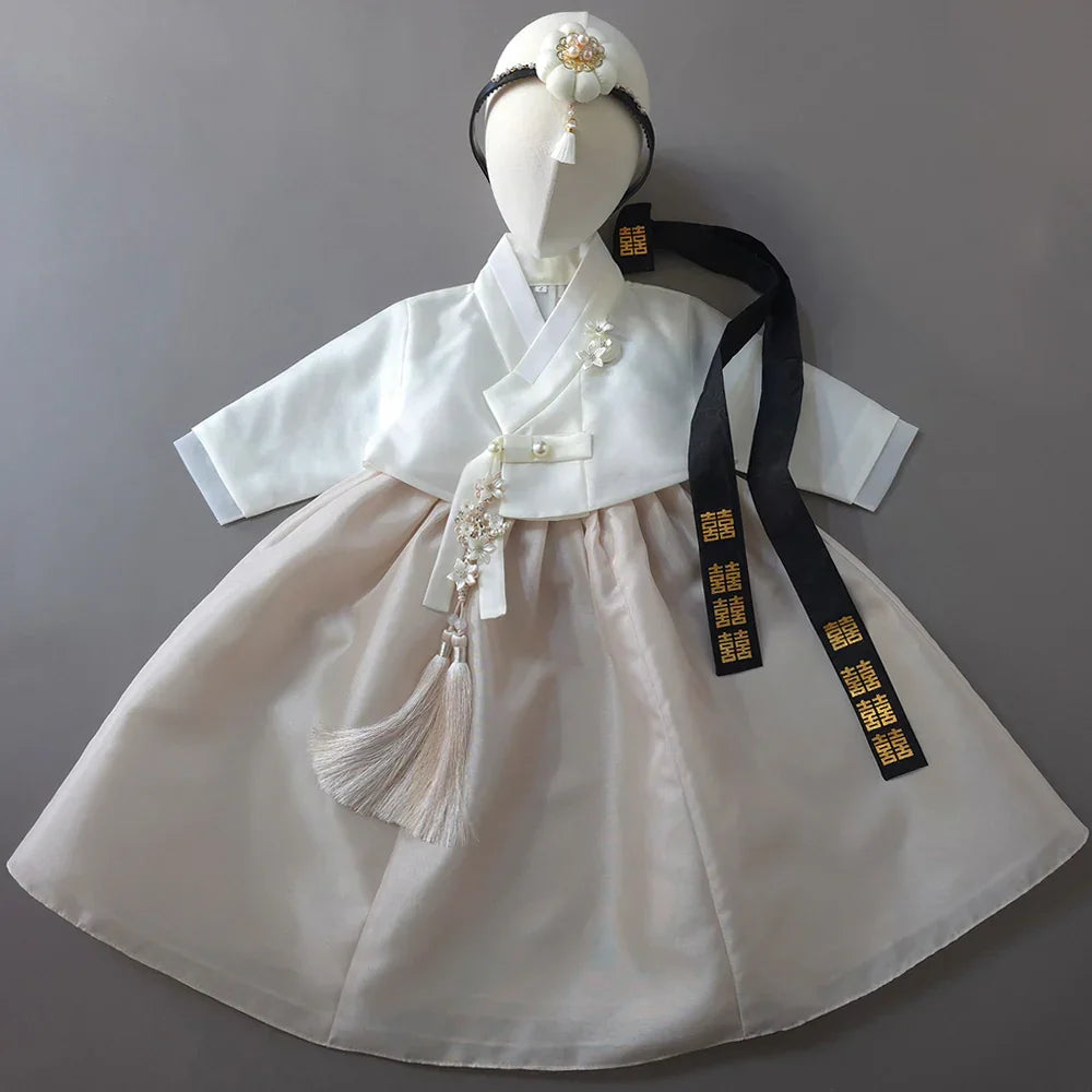 Doha Beige Girl Hanbok (100D-10YR) - Native Korean
