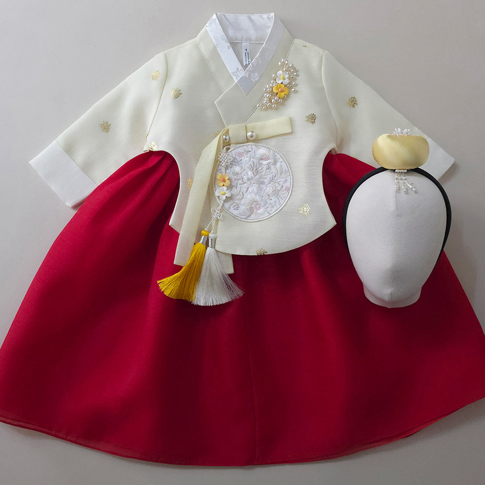 Yebon Yellow Red Girl Hanbok (1-8YR)