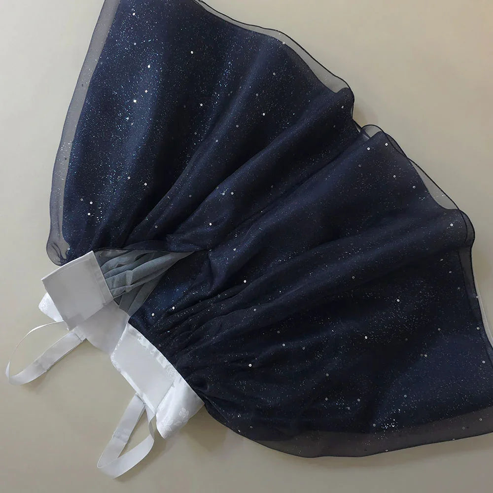 Pearl Navy Girl Hanbok (1-12YR) - Native Korean