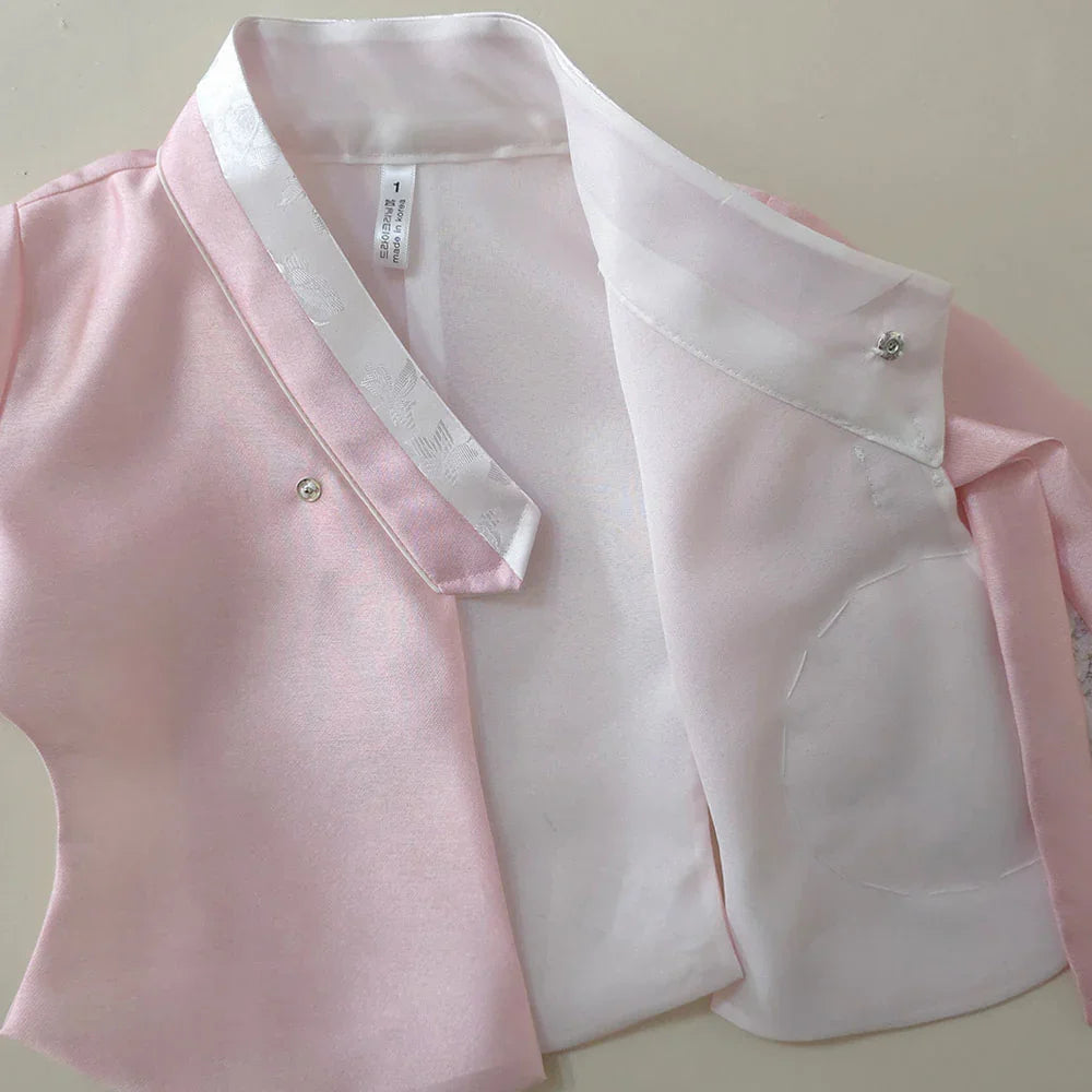 Pearl Navy Girl Hanbok (1-12YR) - Native Korean