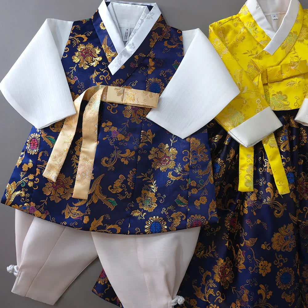 Hae Yellow Navy Girl Hanbok (1-12YR) - Native Korean