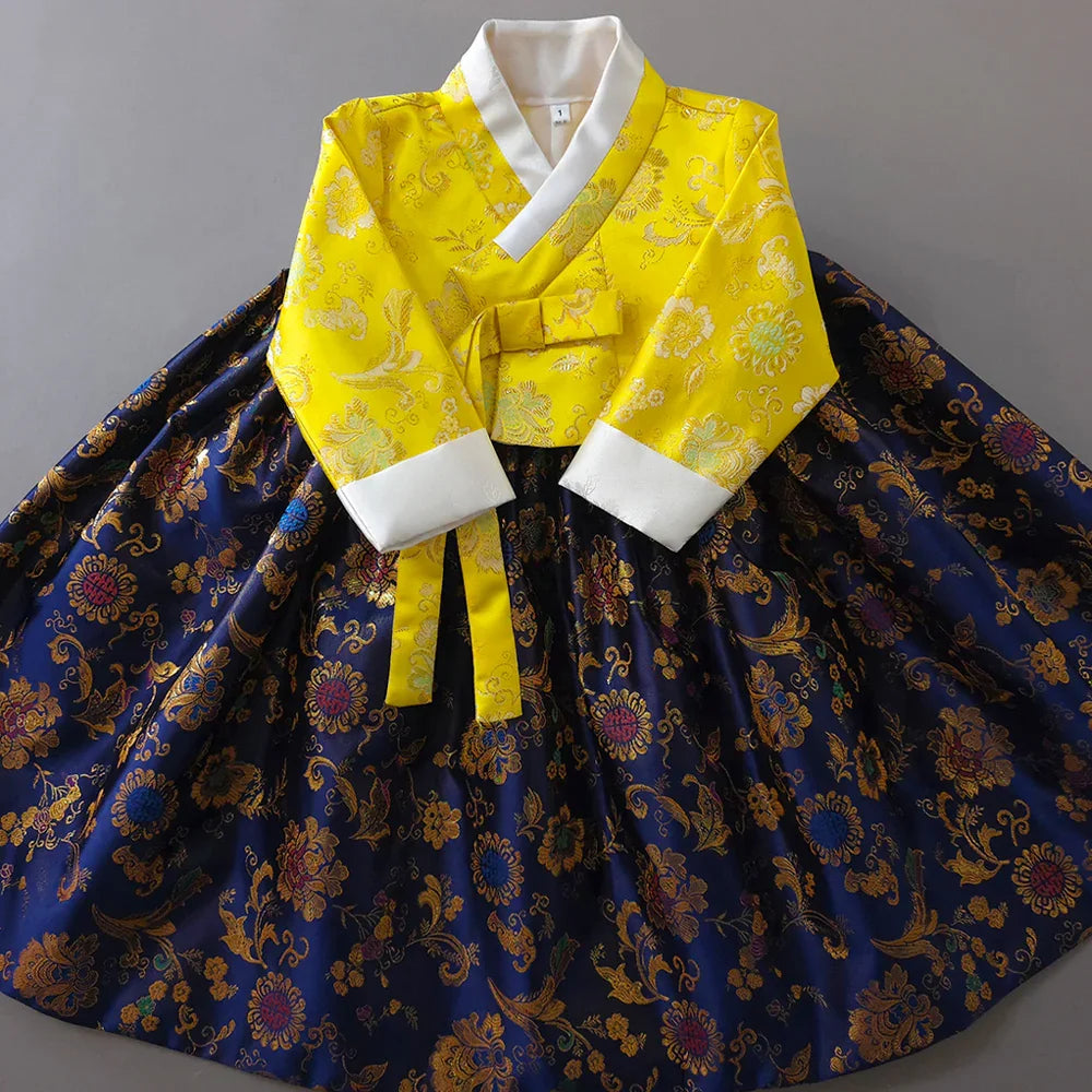 Hae Yellow Navy Girl Hanbok (1-12YR) - Native Korean