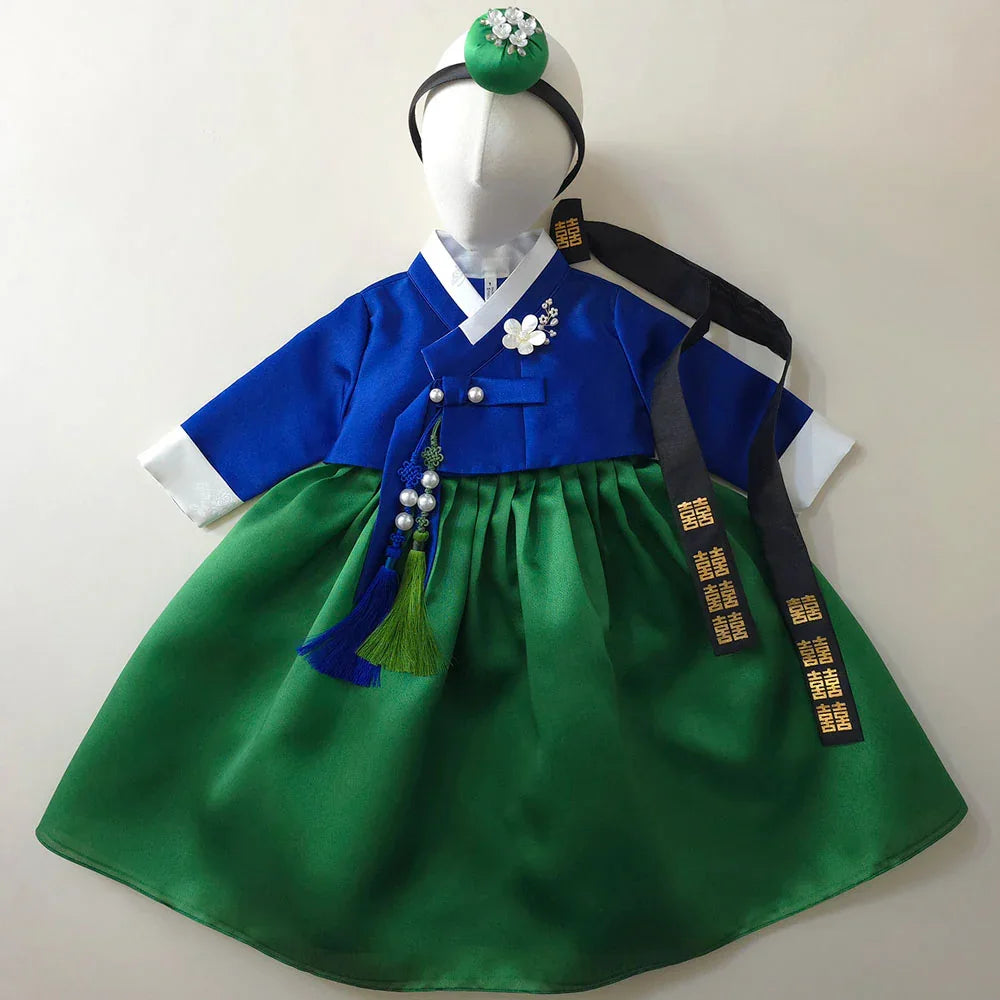Dongwha Blue Green Girl Hanbok (1-12YR)