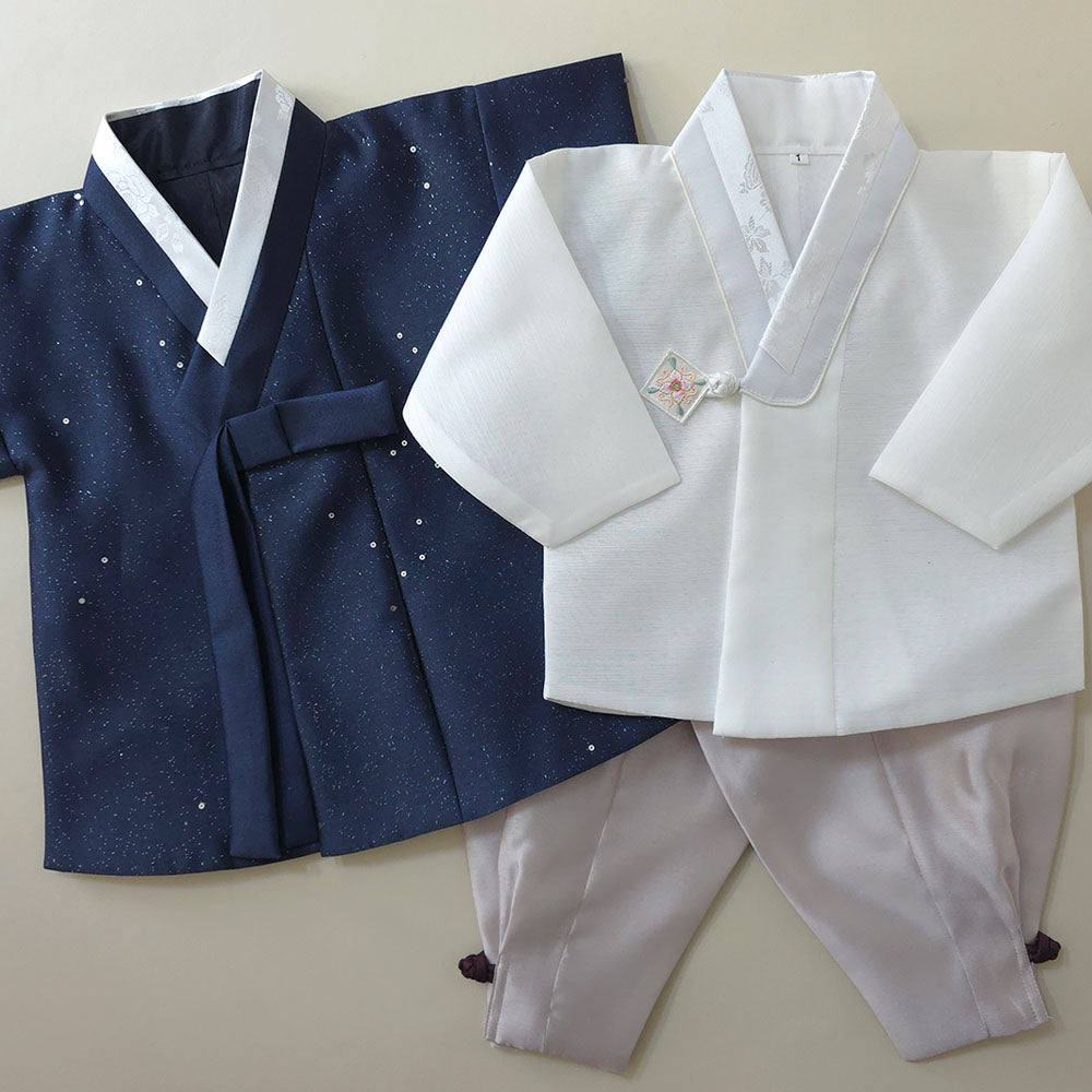 Pearl Navy Boy Hanbok (1-12YR)