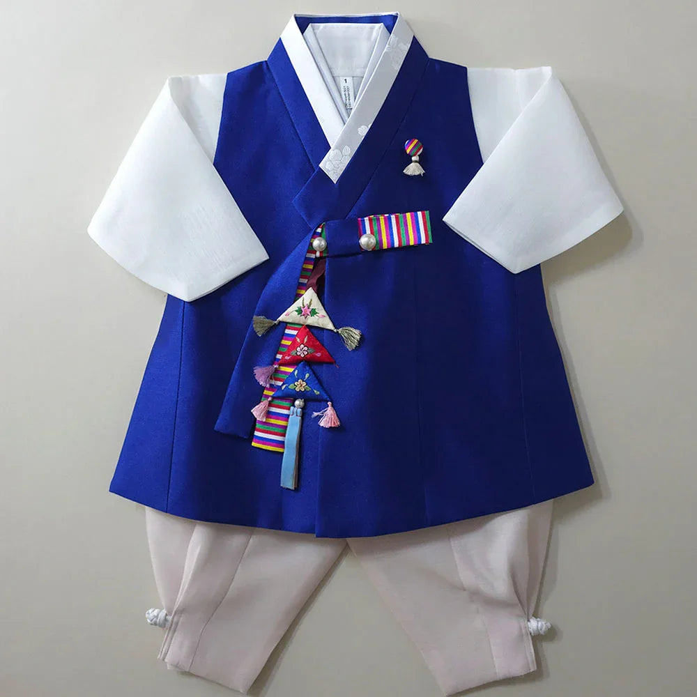 Dongjoon Saekdong Blue Boy Hanbok (1-12YR) - Native Korean