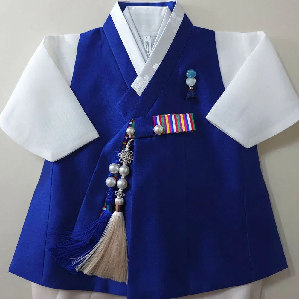 Dongjoon Saekdong Blue Boy Hanbok (1-12YR) - Native Korean