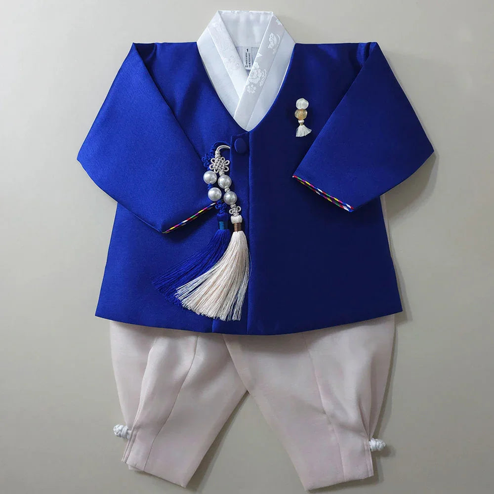 Dongjin Blue Magoja Boy Hanbok (1-7YR) - Native Korean