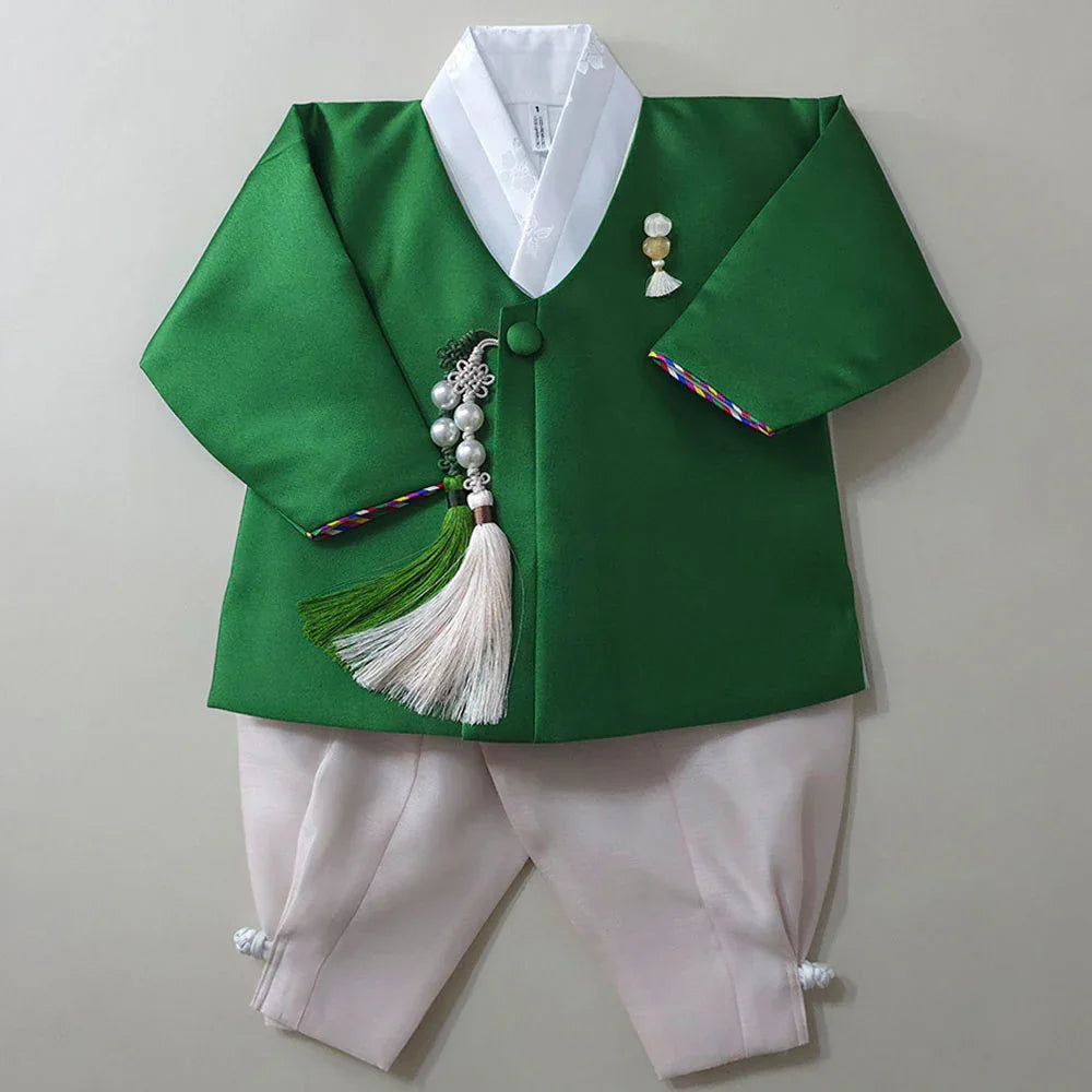 Dongjin Green Magoja Boy Hanbok (1-7YR) - Native Korean