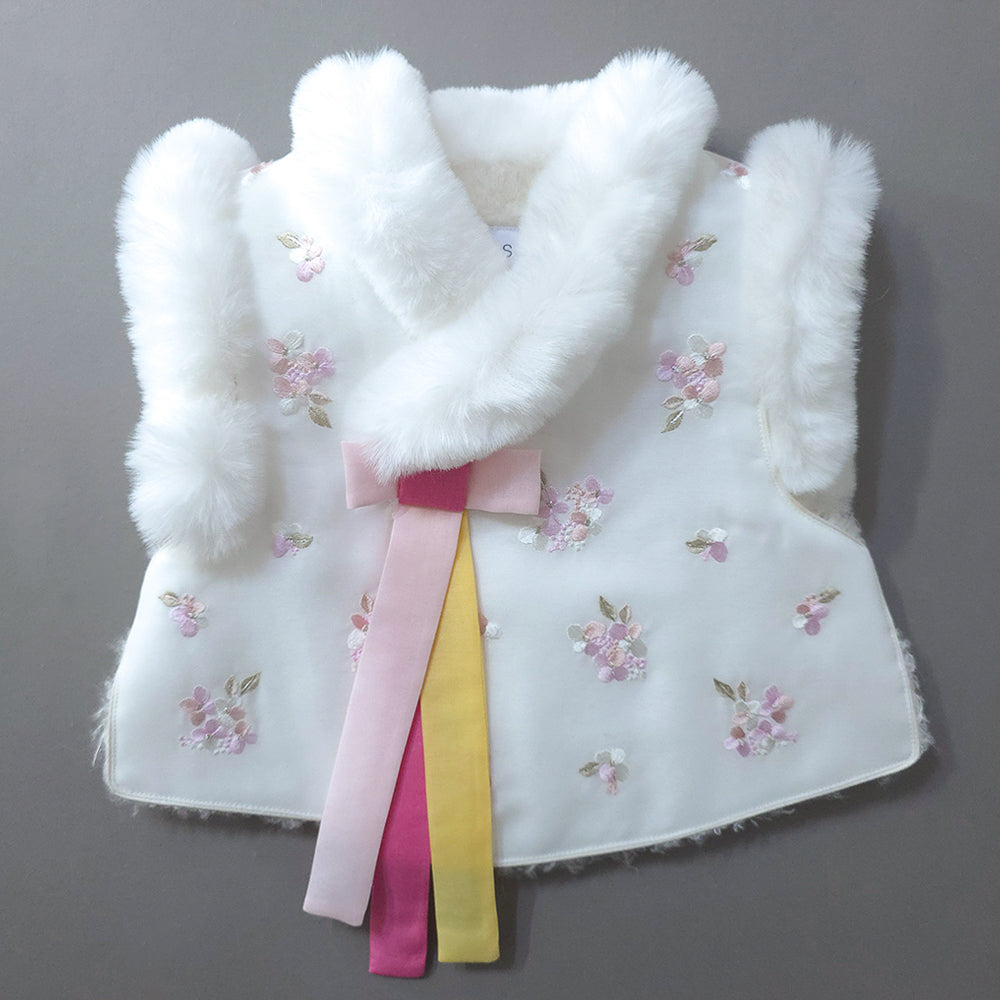 Floral Fur Hanbok Vest