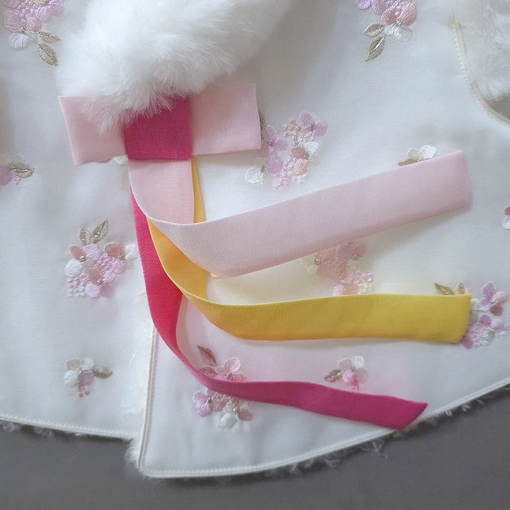 Floral Fur Hanbok Vest