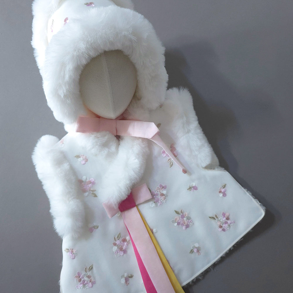 Floral Fur Hanbok Ear Warmer