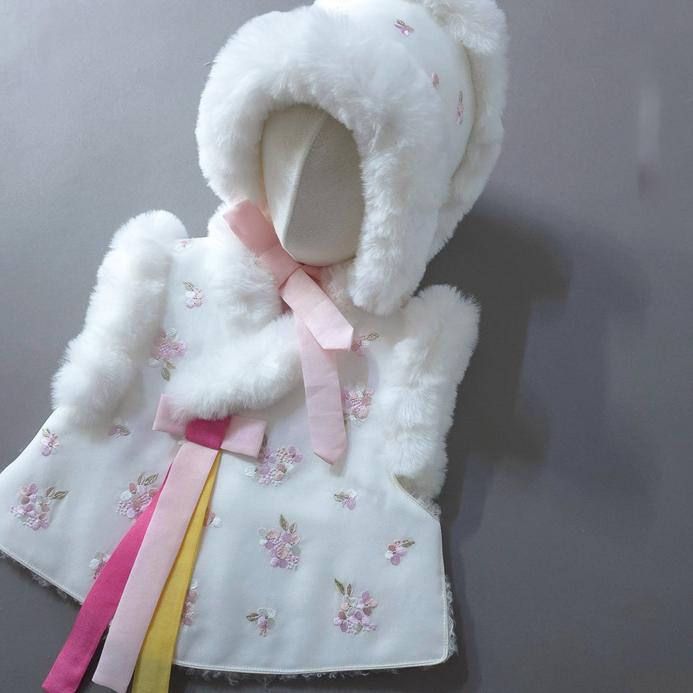 Floral Fur Hanbok Ear Warmer