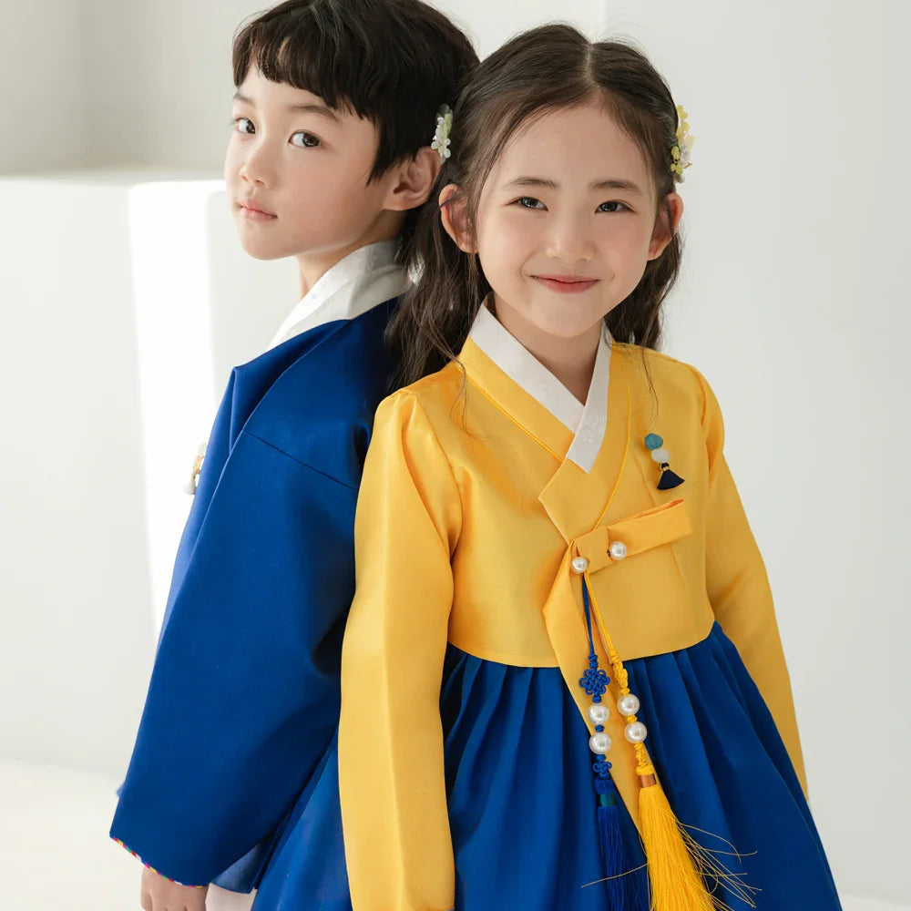 Dongjin Blue Magoja Boy Hanbok (1-7YR) - Native Korean