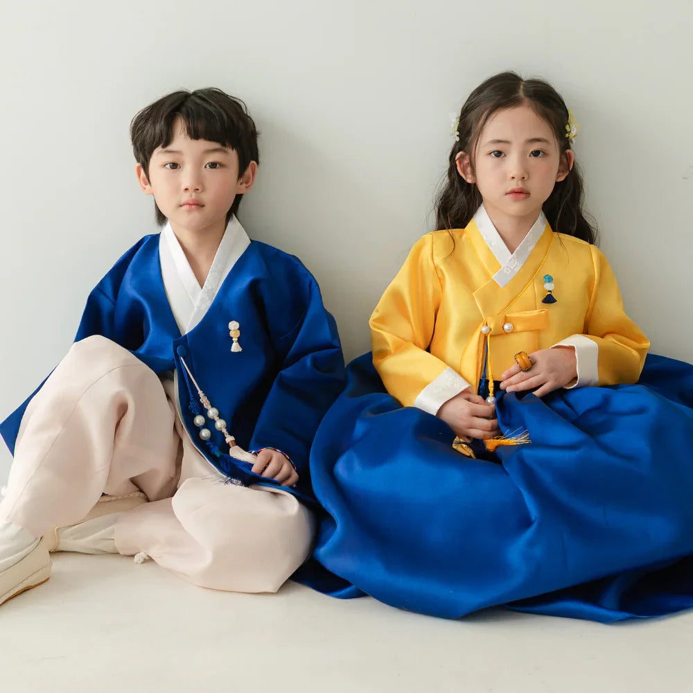 Dongjin Blue Magoja Boy Hanbok (1-7YR) - Native Korean
