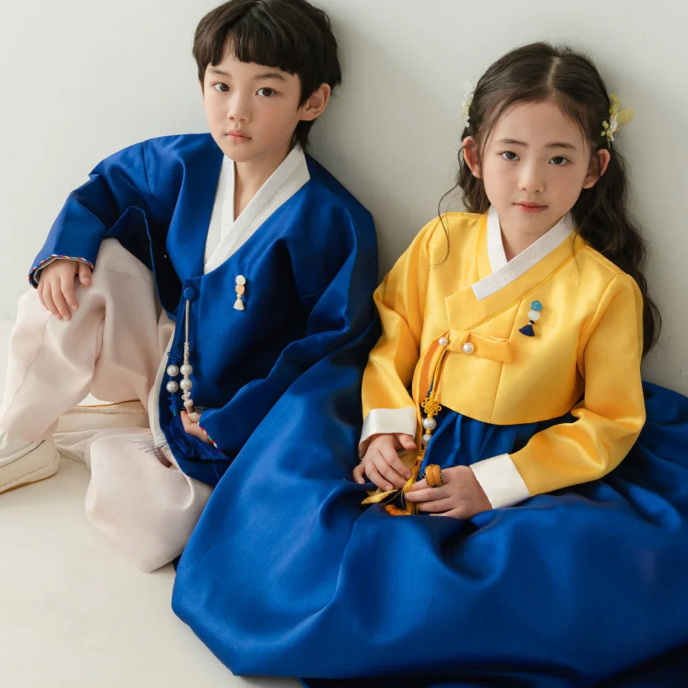 Dongjin Blue Magoja Boy Hanbok (1-7YR) - Native Korean