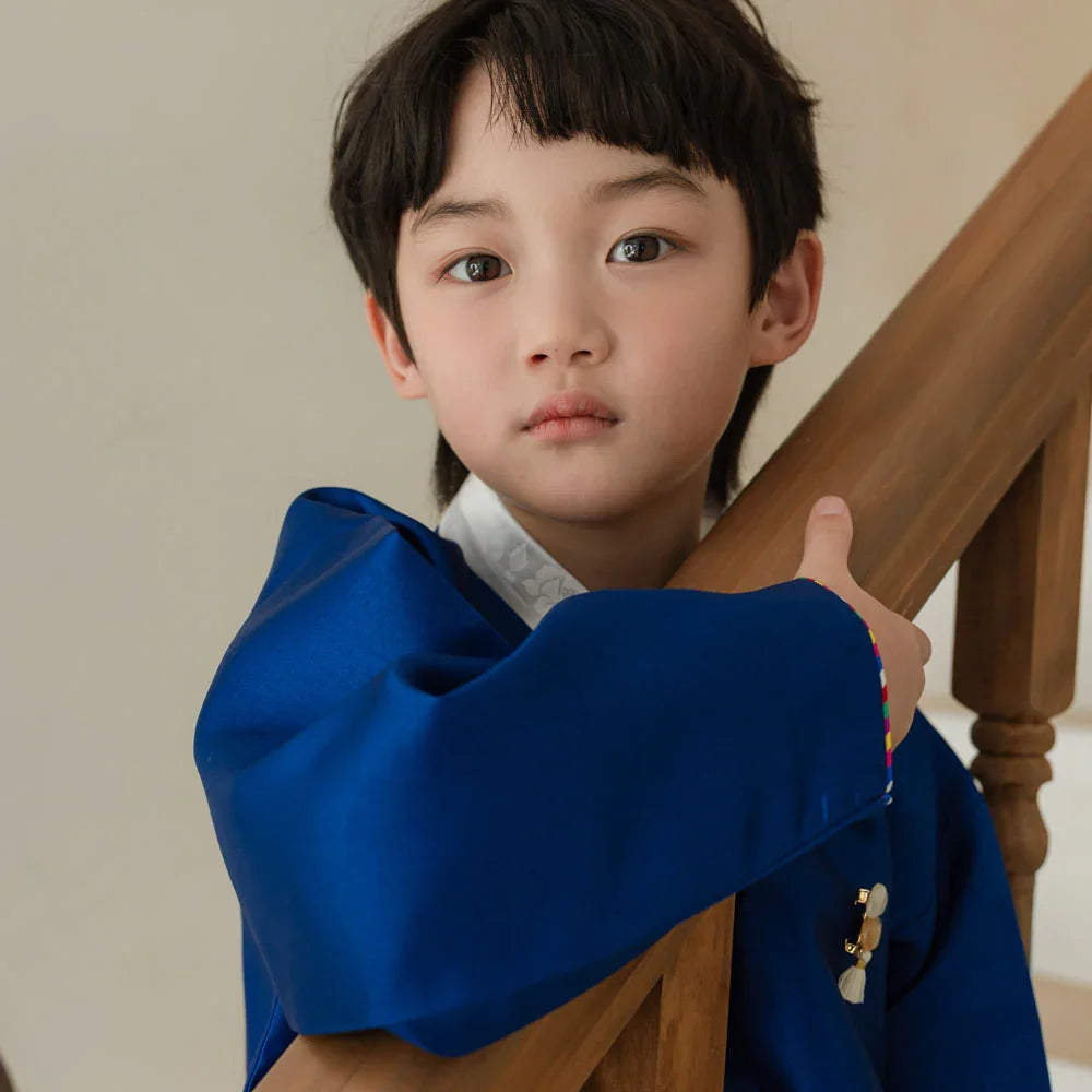 Dongjin Blue Magoja Boy Hanbok (1-7YR) - Native Korean