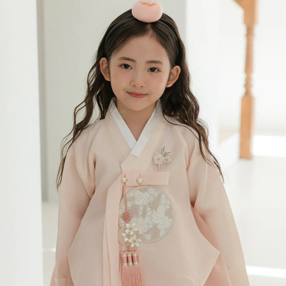 Yujin Pink Dangui Coral Girl Hanbok| Kids Hanbok Online