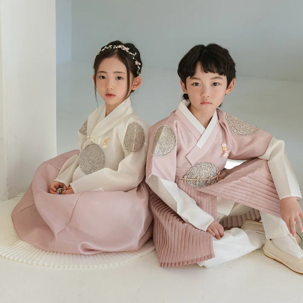 Sungkoon Pleated Pink Boy Hanbok (100D-10YR) - Native Korean