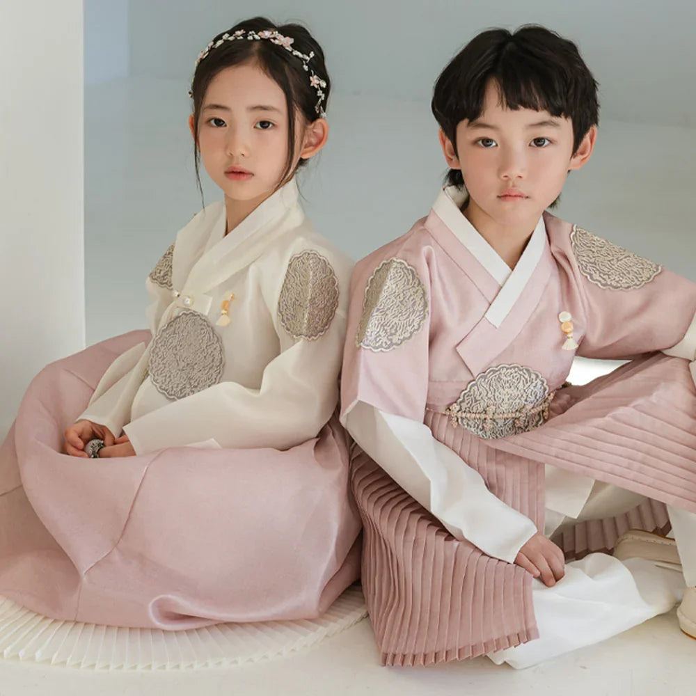 Sungkoon Pleated Pink Boy Hanbok (100D-10YR) - Native Korean