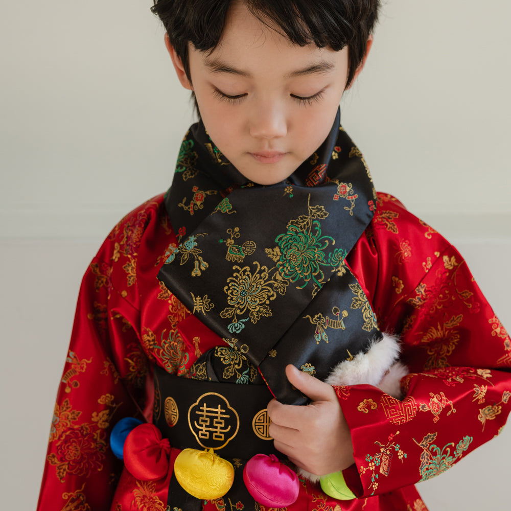 Hae Red Outer Boy Hanbok (1-8YR)