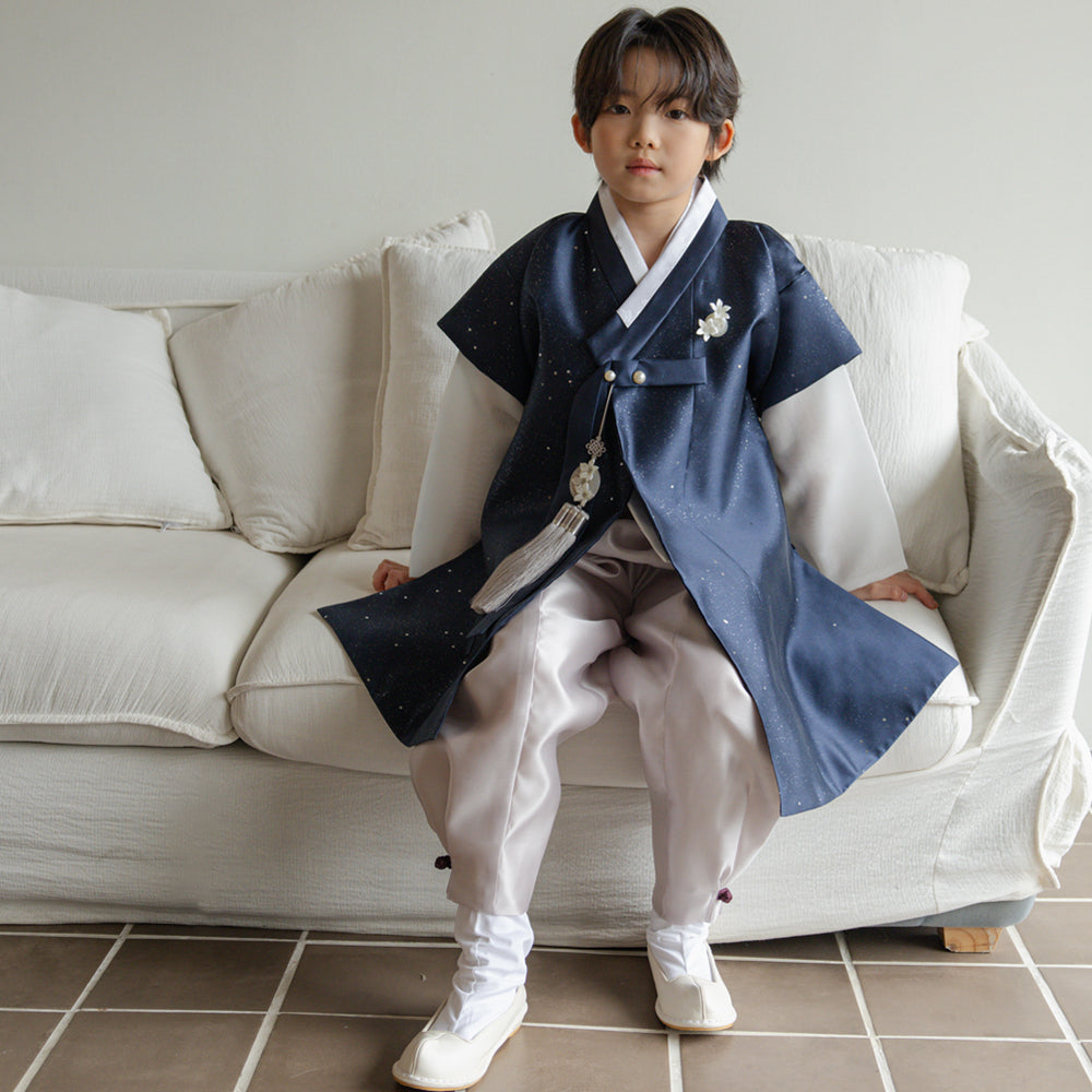 Pearl Navy Boy Hanbok (1-12YR)