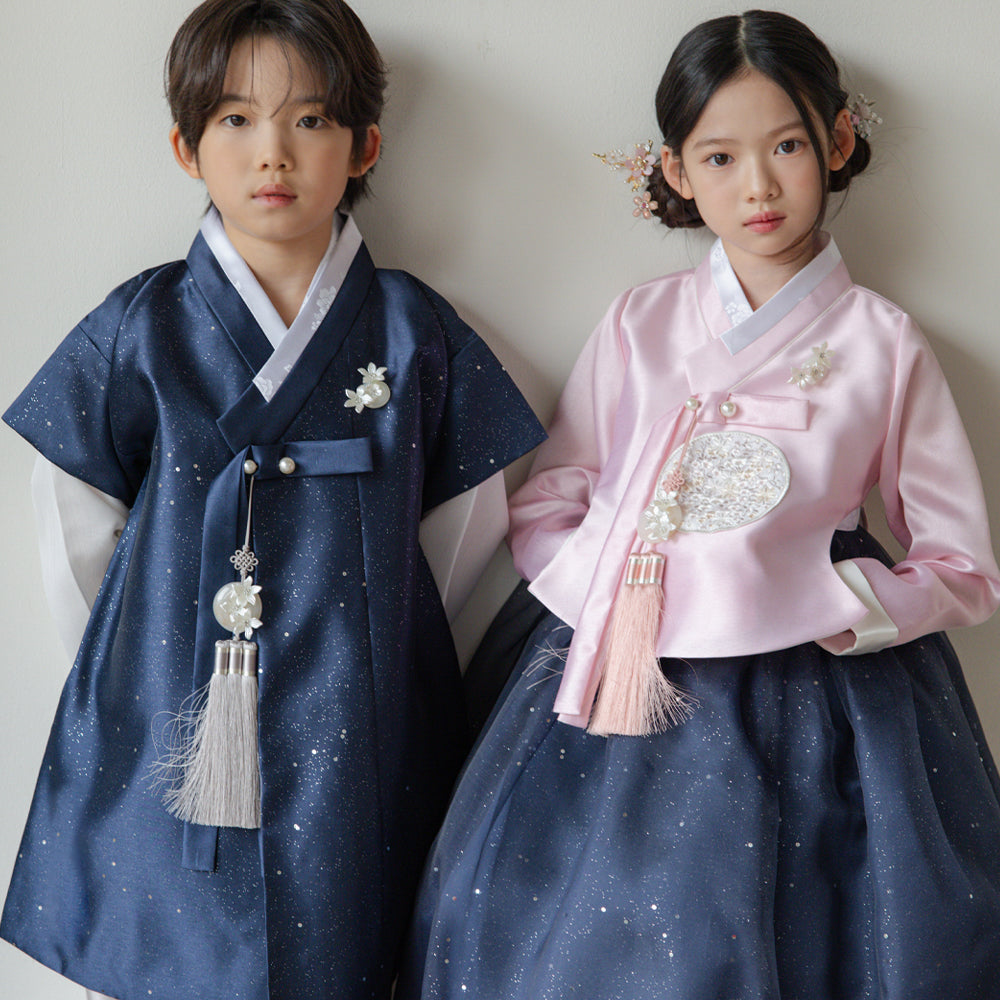 Pearl Navy Boy Hanbok (1-12YR)