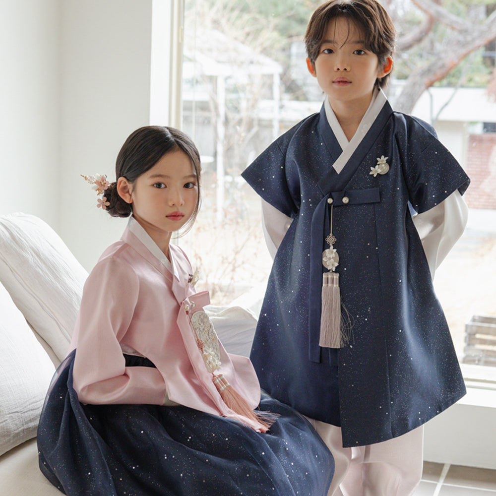 Pearl Navy Boy Hanbok (1-12YR)