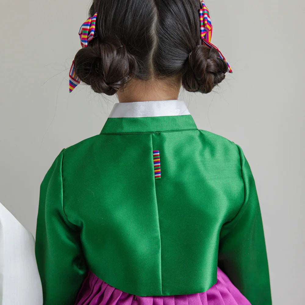 Dongwha Green Purple Girl Hanbok (1-12YR)