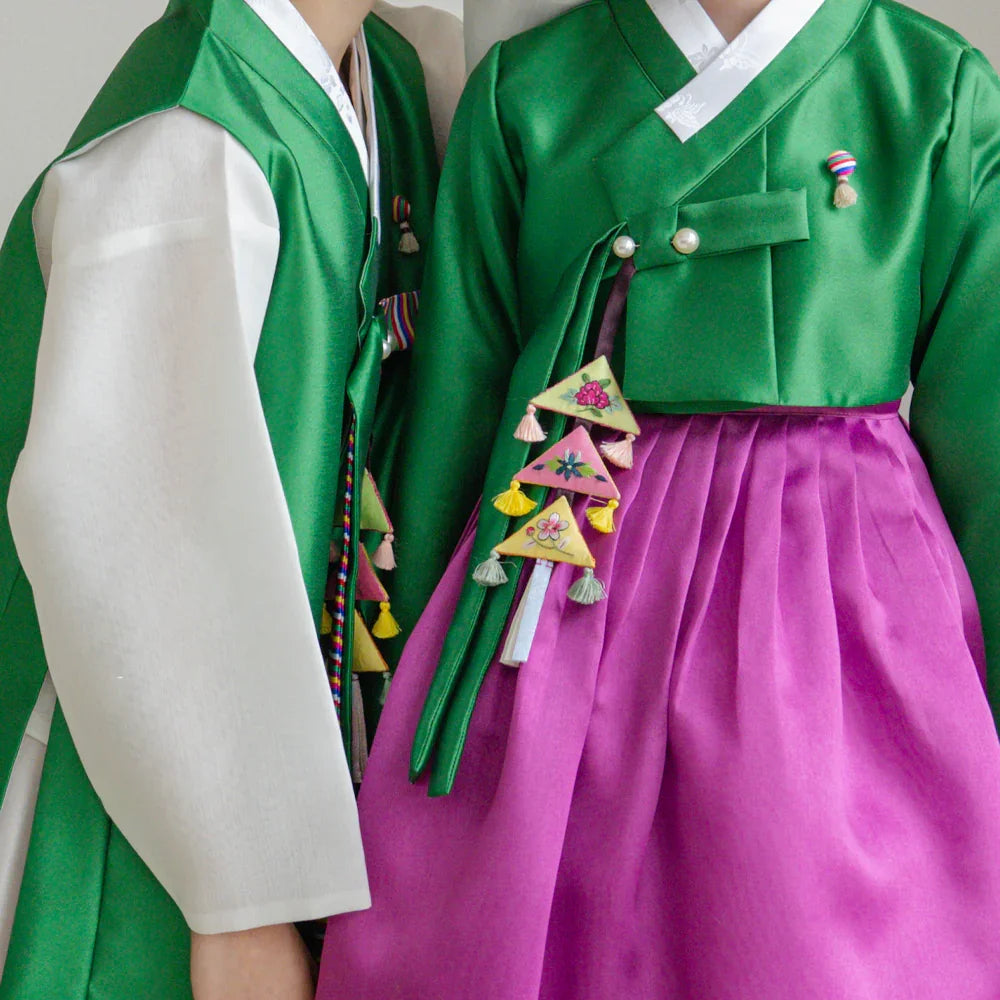 Dongwha Green Purple Girl Hanbok (1-12YR)