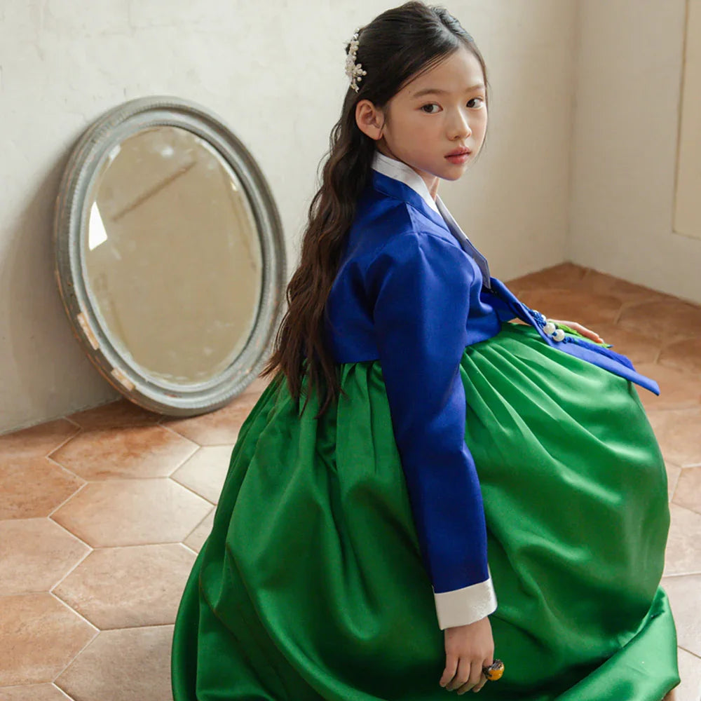 Dongwha Blue Green Girl Hanbok (1-12YR)