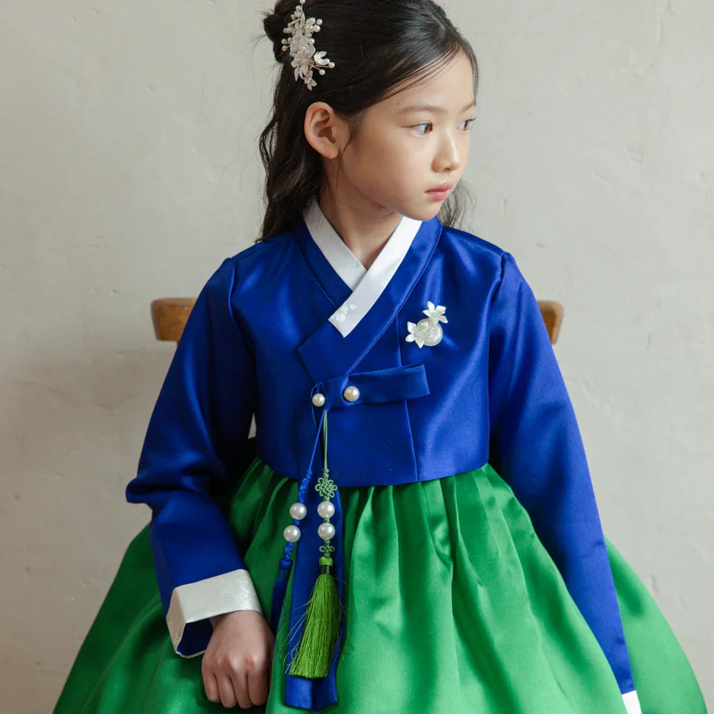 Dongwha Blue Green Girl Hanbok (1-12YR)