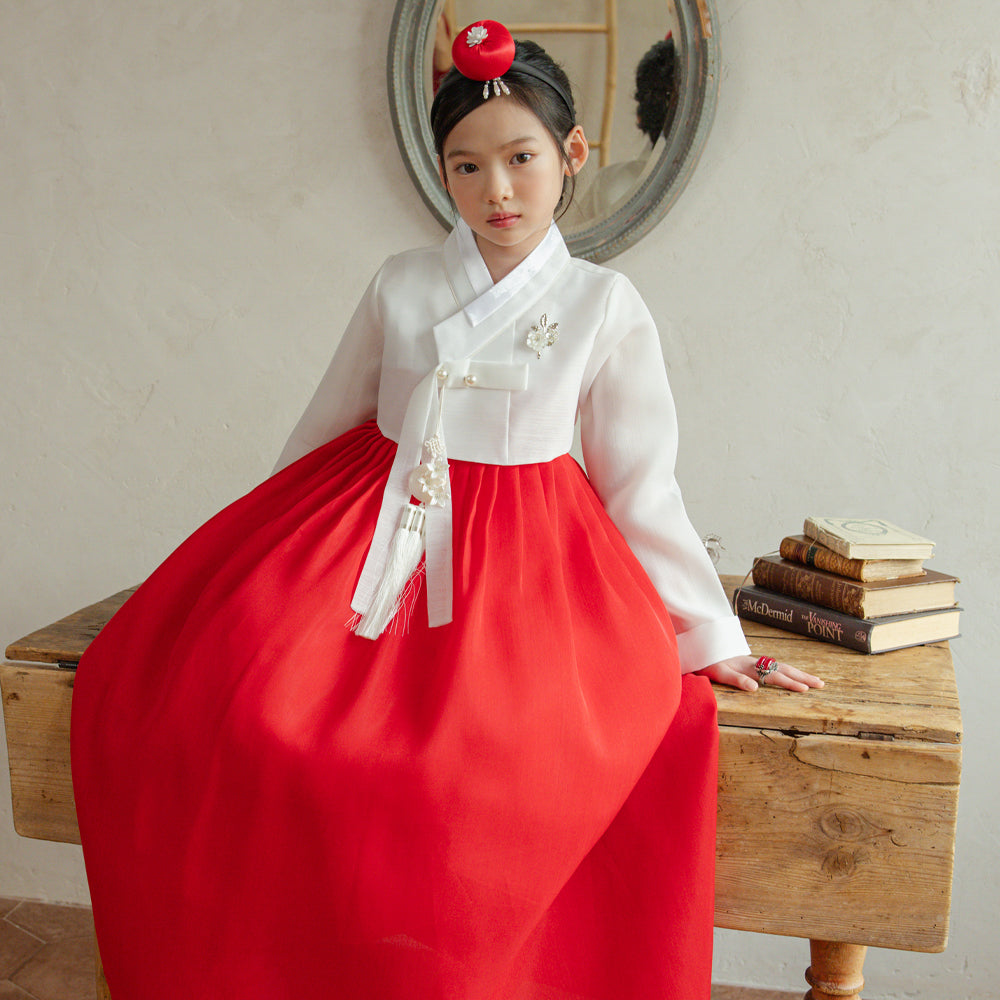 Blossom Red Girl Hanbok (1-10YR)