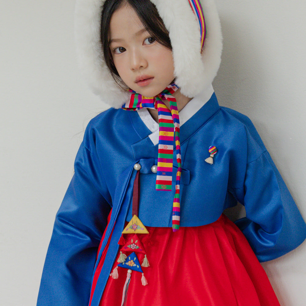 Yumin Blue Red Girl Hanbok (100D-15YR)