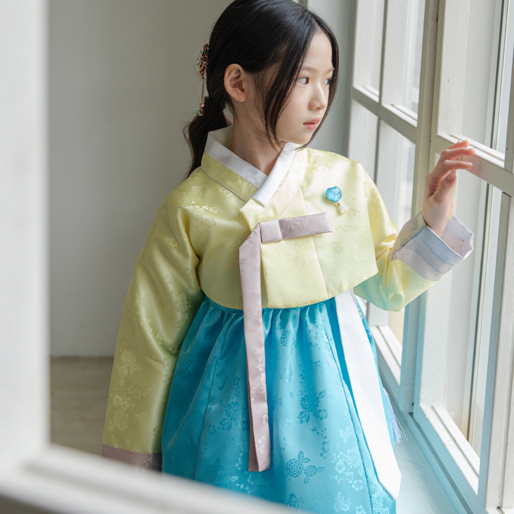 Yunjae Jeogori Lemon Sky Girl Hanbok (100D-15YR)