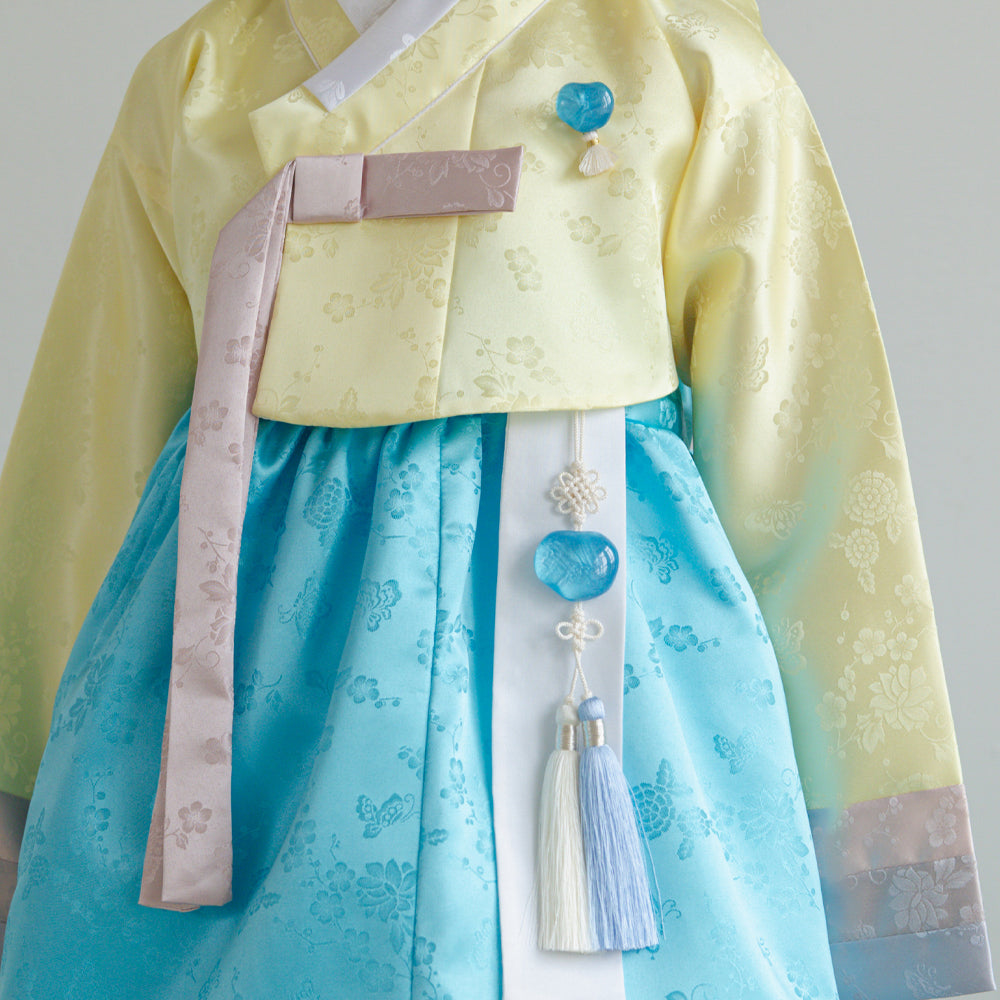 Yunjae Jeogori Lemon Sky Girl Hanbok (100D-15YR)