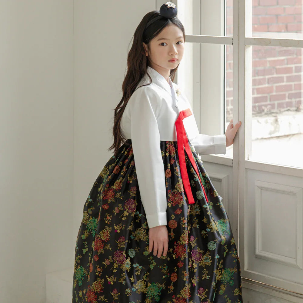 Hae Black Girl Hanbok (1-12YR) - Native Korean