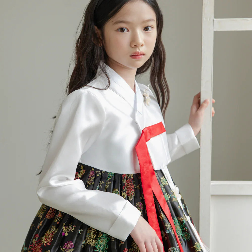 Hae Black Girl Hanbok (1-12YR) - Native Korean