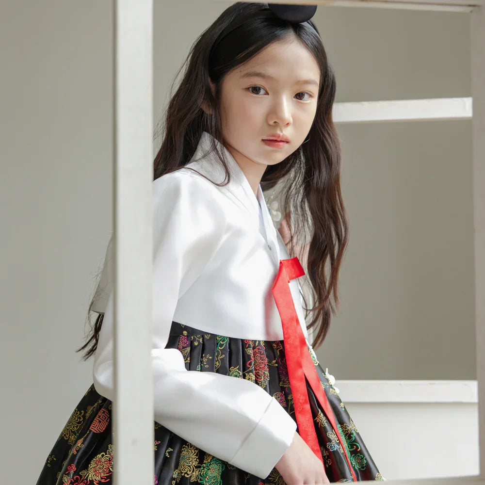 Hae Black Girl Hanbok (1-12YR) - Native Korean