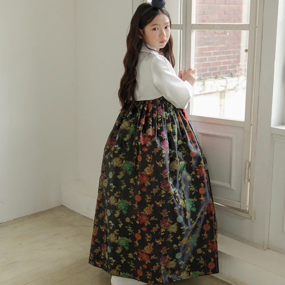 Hae Black Girl Hanbok (1-12YR) - Native Korean