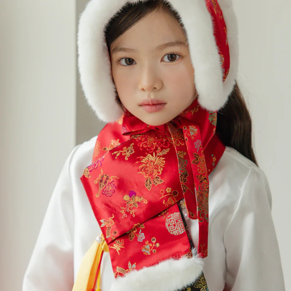 Hae Red Girl Hanbok (1-12YR) - Native Korean
