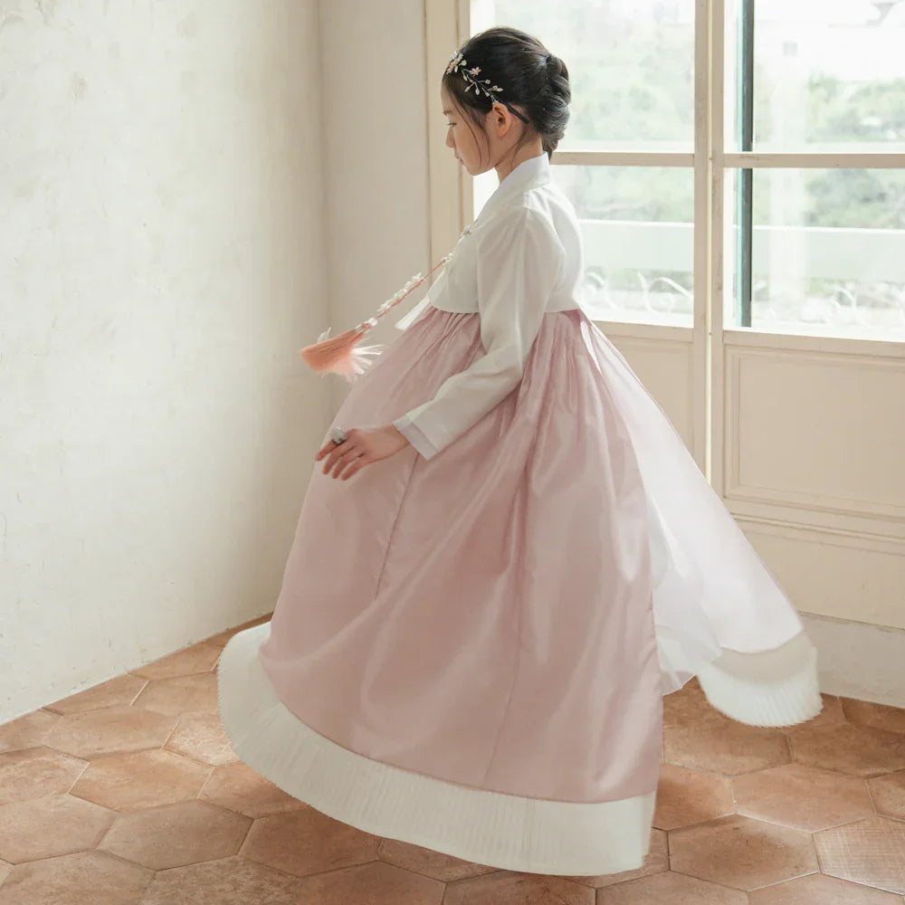 Lynn Pink Girl Hanbok (100D-10YR) - Native Korean