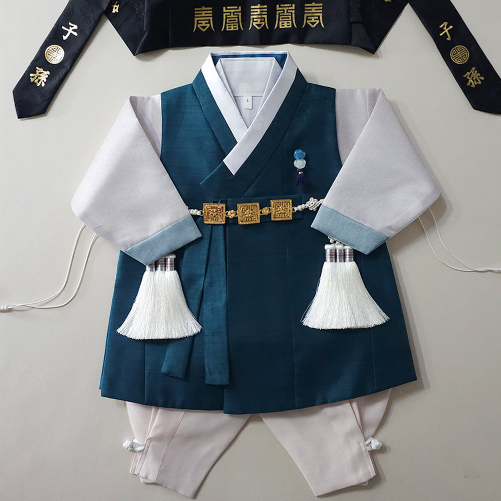 Jooheon Teal Boy Hanbok (1-12YR)